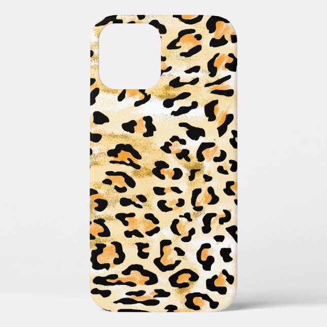 Yellow leopard, hand-drawn. Case-Mate iPhone case (Back)