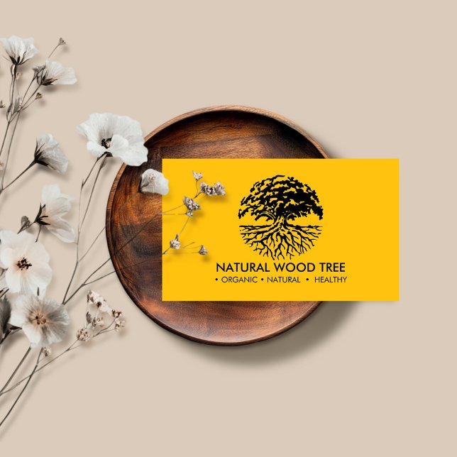 Yellow Life of tree Business Card (Creator Uploaded)