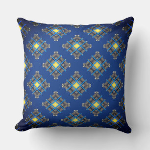 Yellow Light Lantern over Royal Blue Layer Cushion