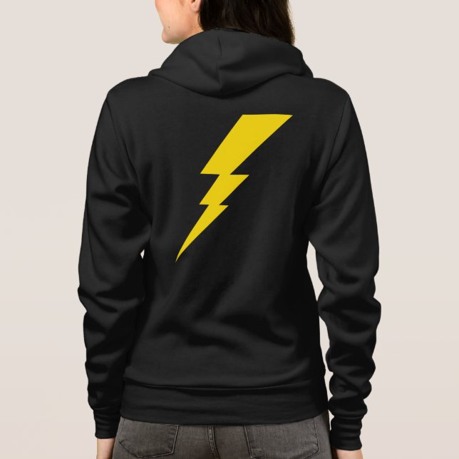 Yellow Lightning Bolt Hoodie (Back)