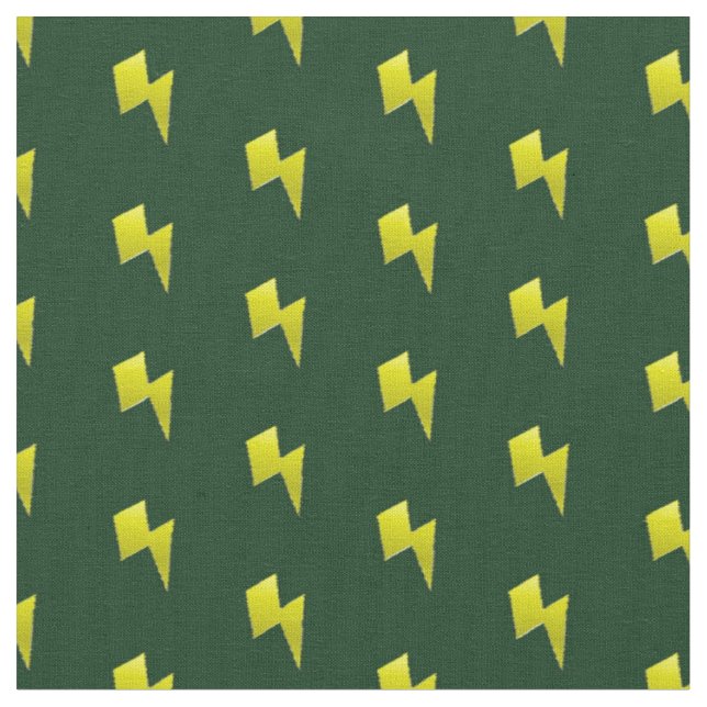 Yellow lightning bolt pattern fabric (Close Up)
