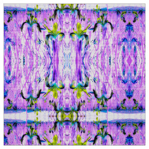 Yellow Lilac Iris Fabric