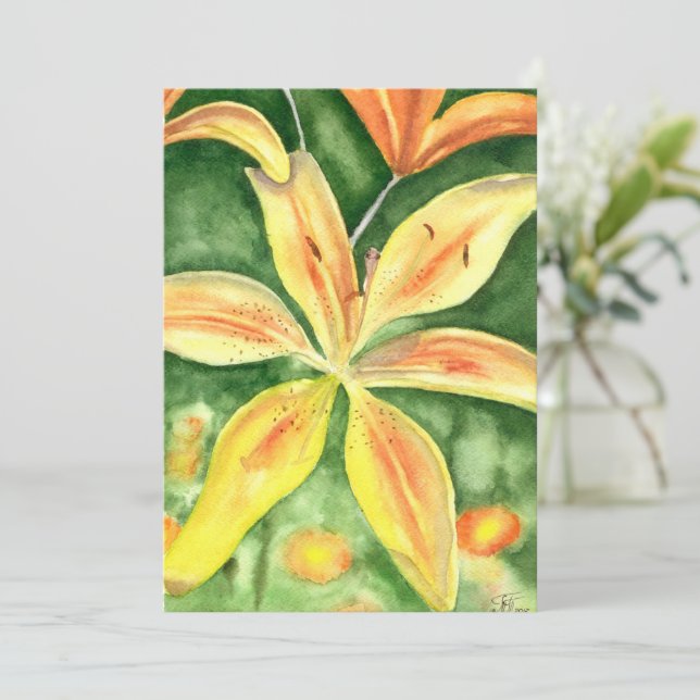 Yellow lilies in the garden (Standing Front)