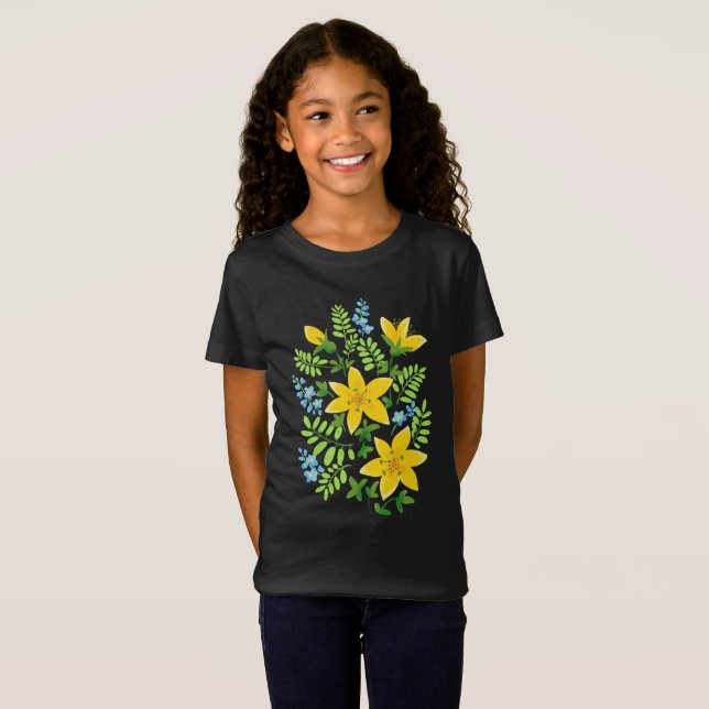 Yellow lilies T-Shirt (Front Full)