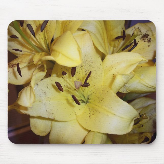 Yellow lillies mouse pad (Front)