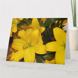 Yellow Lilly Birthday card. Card