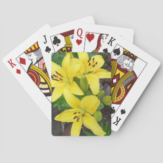Yellow Lilly Flower Classic Playing Cards