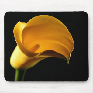 Yellow Lilly Flower Floral Pretty Elegant Mouse Pad