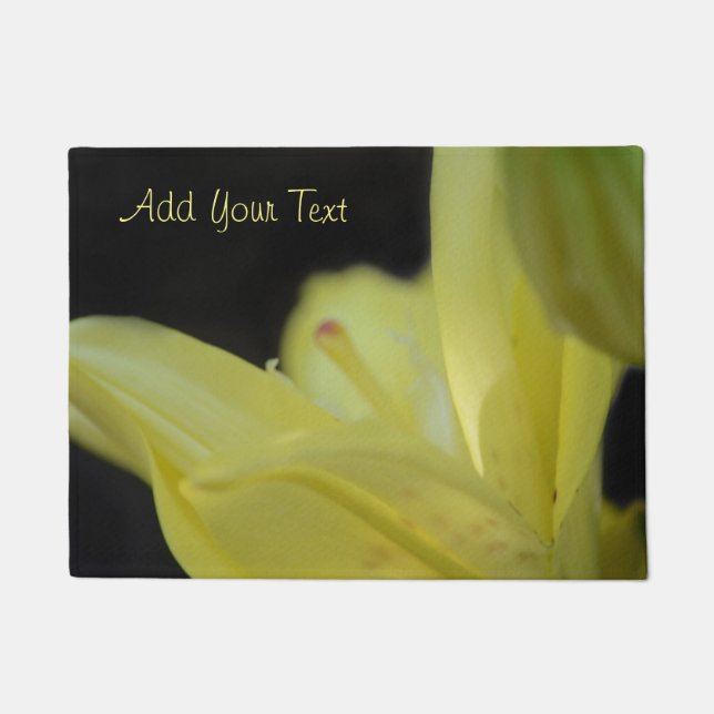 Yellow Lily by Shirley Taylor Doormat (Front)