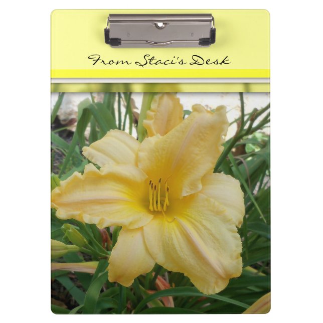 Yellow Lily Flower Clip Board (Front)