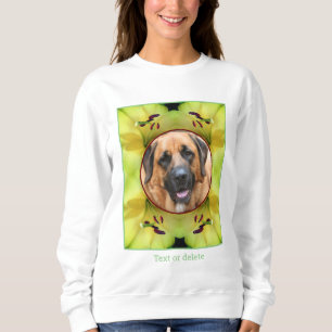 Yellow Lily Flower Frame Create Your Own Photo  Sweatshirt