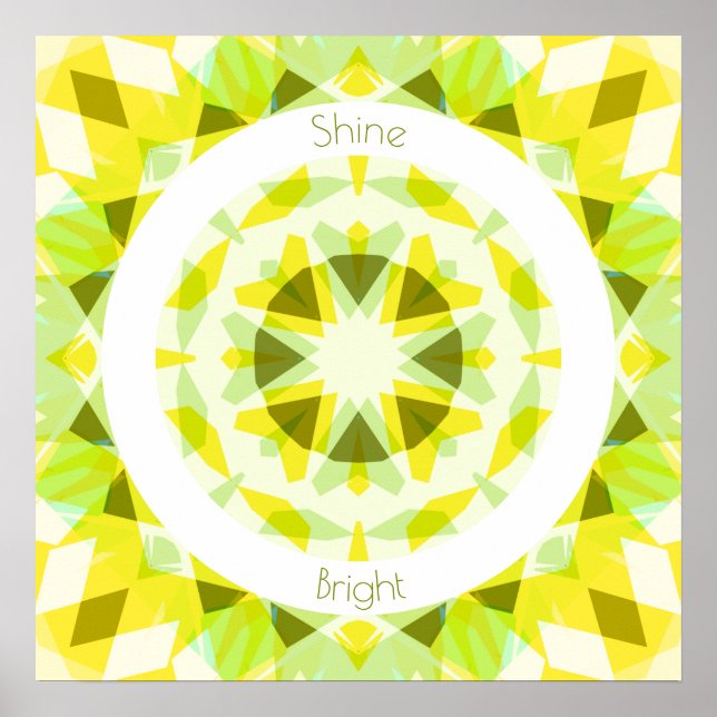 Yellow Lime Green Shine Bright Star Dopamine Decor (Front)