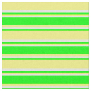Yellow, Lime & Light Yellow Lines Pattern Fabric