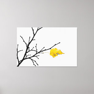 Yellow Lime Tree Leaf Canvas Print