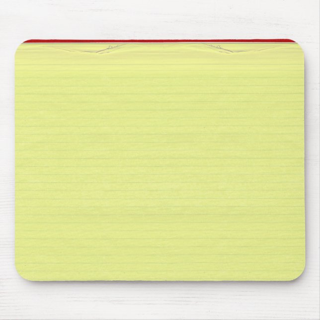 Yellow Lined School Paper Background Mouse Pad (Front)