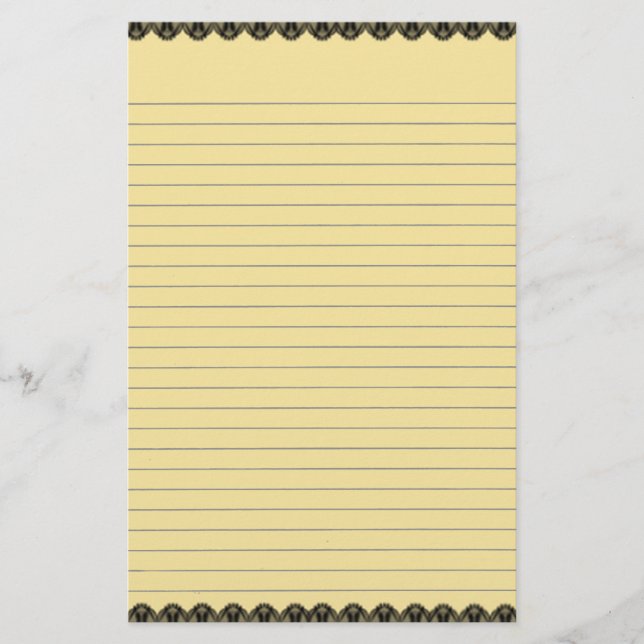 Yellow Lined Stationery (Front)