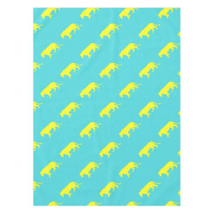 Yellow Lion Outline Tablecloth