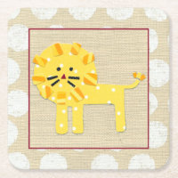 Yellow Lion with White Polka Dots