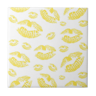 Yellow Lips Tile