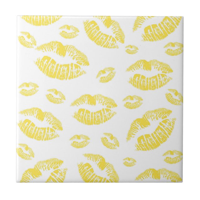 Yellow Lips Tile (Front)