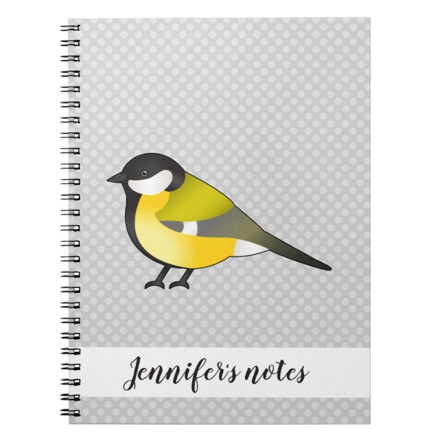Yellow Little Wild Bird & Custom Title Notebook (Front)