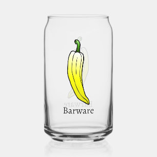 Yellow Long Sweet Pepper Can Glass