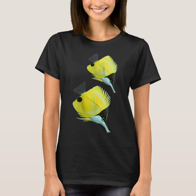 Yellow Longnose Butterflyfish T-Shirt (Front)