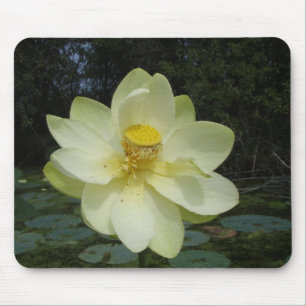 Yellow Lotus Flower Mouse Pad