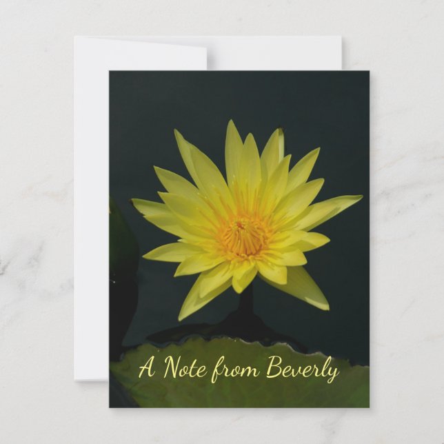 Yellow Lotus Waterlily Card (Front)