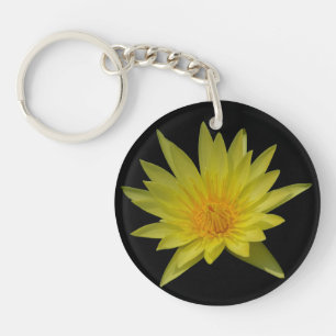 Yellow Lotus Waterlily Key Ring