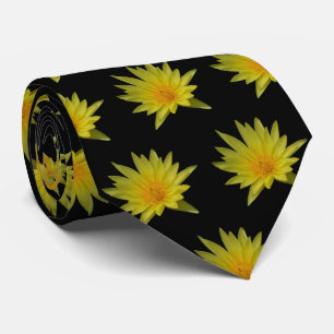 Yellow Lotus Waterlily Tie