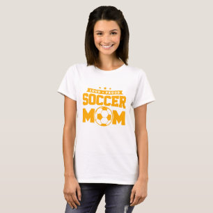 Yellow Loud Proud Soccer Mum Design T-Shirt