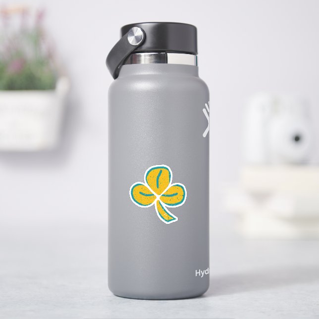 Yellow Lucky Clover Shamrock St. Patrick`s Day (HydroFlask)