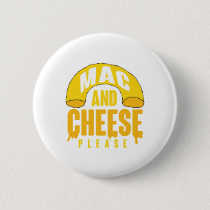 Yellow Macaroni Cheese for kids Mac and Cheese 6 Cm Round Badge