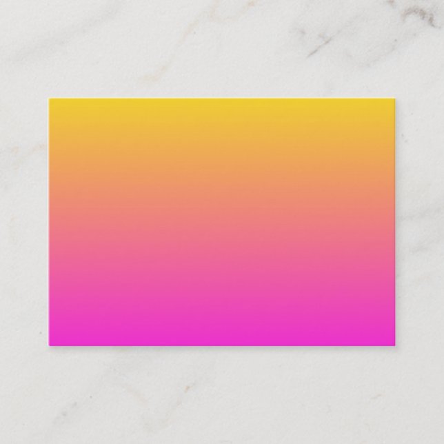 Yellow Magenta Gradient Business Card (Front)