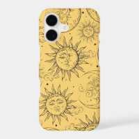 Yellow Magic Vintage Celestial Sun Moon Stars