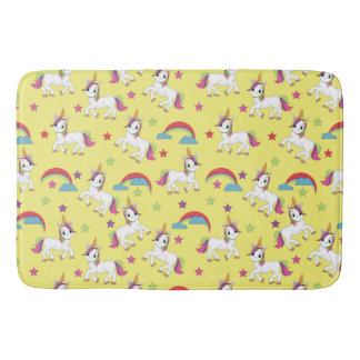 Yellow Magical Unicorn Bath Mat