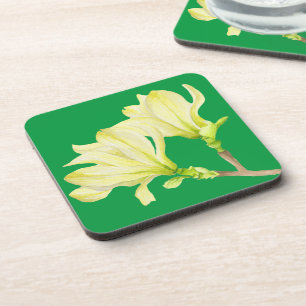 Yellow Magnolias on a Coaster Set