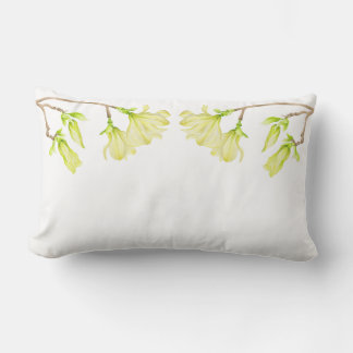 Yellow Magnolias on a Lumbar Pillow
