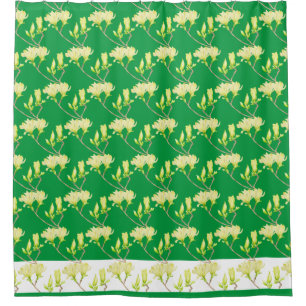 Yellow Magnolias on a Shower Curtain