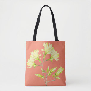 Yellow Magnolias on a Tote Bag