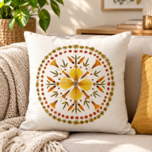 Yellow Mandala Pressed Flower From Original Art