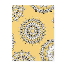 Yellow Mandalas 1 Postcard
