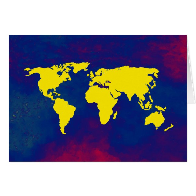 yellow map of the world (Front Horizontal)