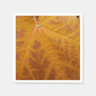 Yellow Maple Leaf Autumn Abstract Nature Napkin