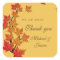 Yellow Maple Leaf Fall Autumn Wedding Sticker
