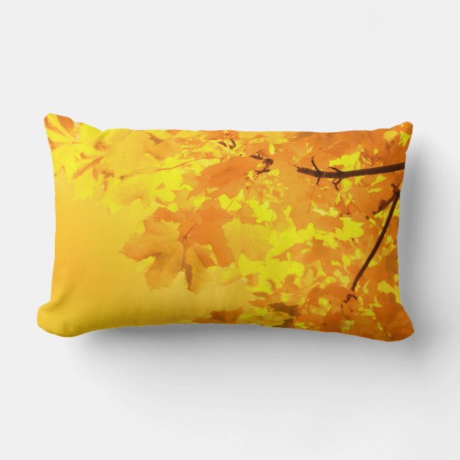 Yellow Maple Throw PIllow (Front)