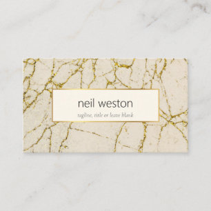 yellow marble with gold business card