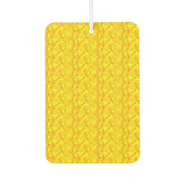 Yellow Marigold Floral Seamless Pattern Car Air Freshener (Front)