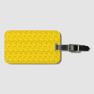 Yellow Marigold Floral Seamless Pattern Luggage Tag